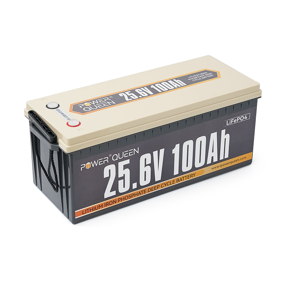 Аккумулятор Power Queen LiFePO4 25,6V 100 Ah 2560Wh BMS 100A для солнечных систем (38299)