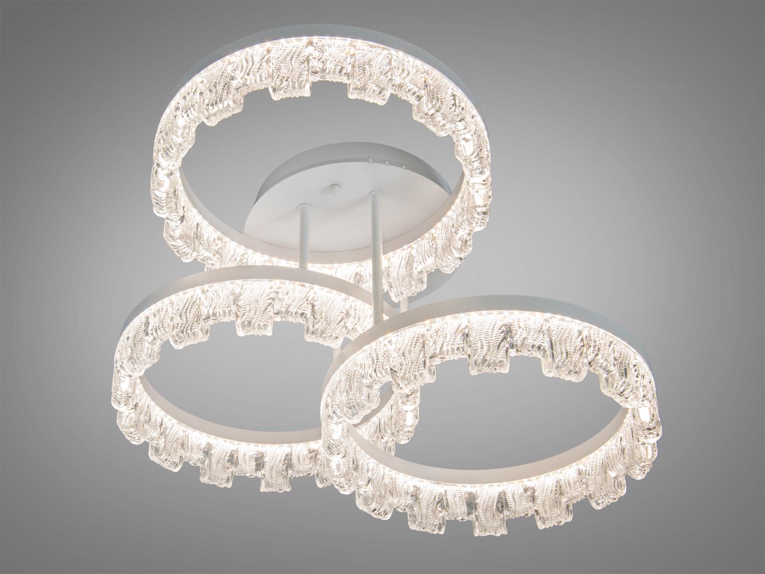 Люстра потолочная LED три кольца 90W Белый (MX78204/3WH)