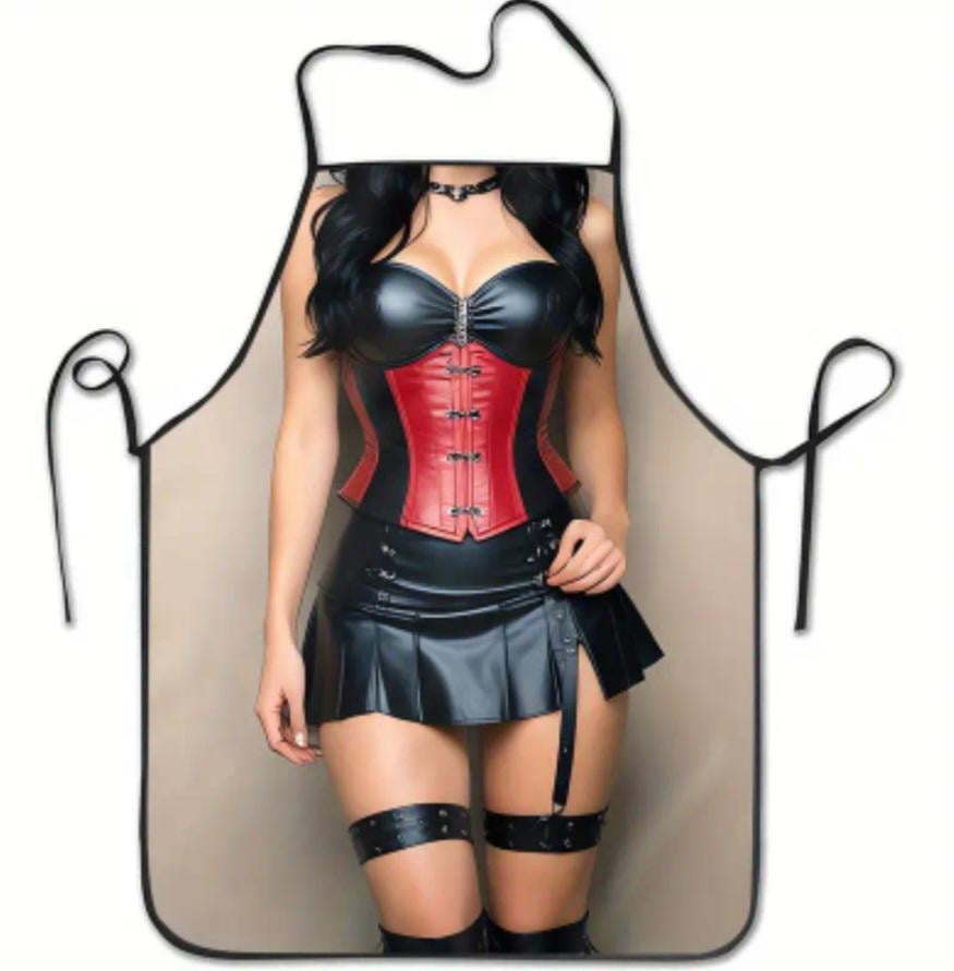 Фартук с приколом для женщин девушка в кожаном платье 72x53 см Разноцветный (808942) Фартук с приколом для женщин девушка в кожаном платье 72x53 см Разноцветный (808942)