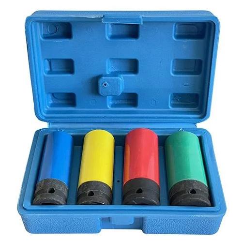 Головки подовжені ударні 17-22 мм 1/2" для литих дисків у кейсі сталь (888541) Головки подовжені ударні 17-22 мм 1/2" для литих дисків у кейсі сталь (888541)