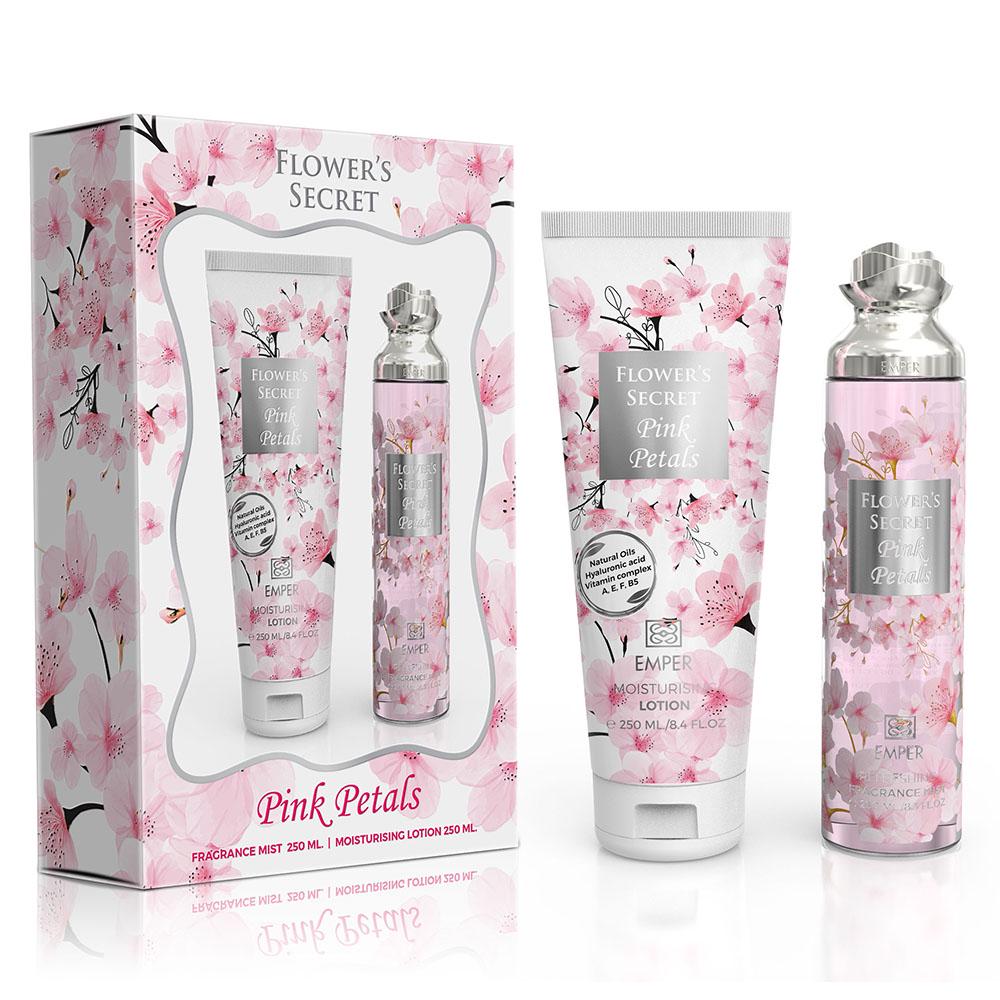 Подарунковий набір Emper Flower S Secret Pink Petals body mist 250 мл з зволожуючим лосьйоном для тіла 250 мл (MM36056)