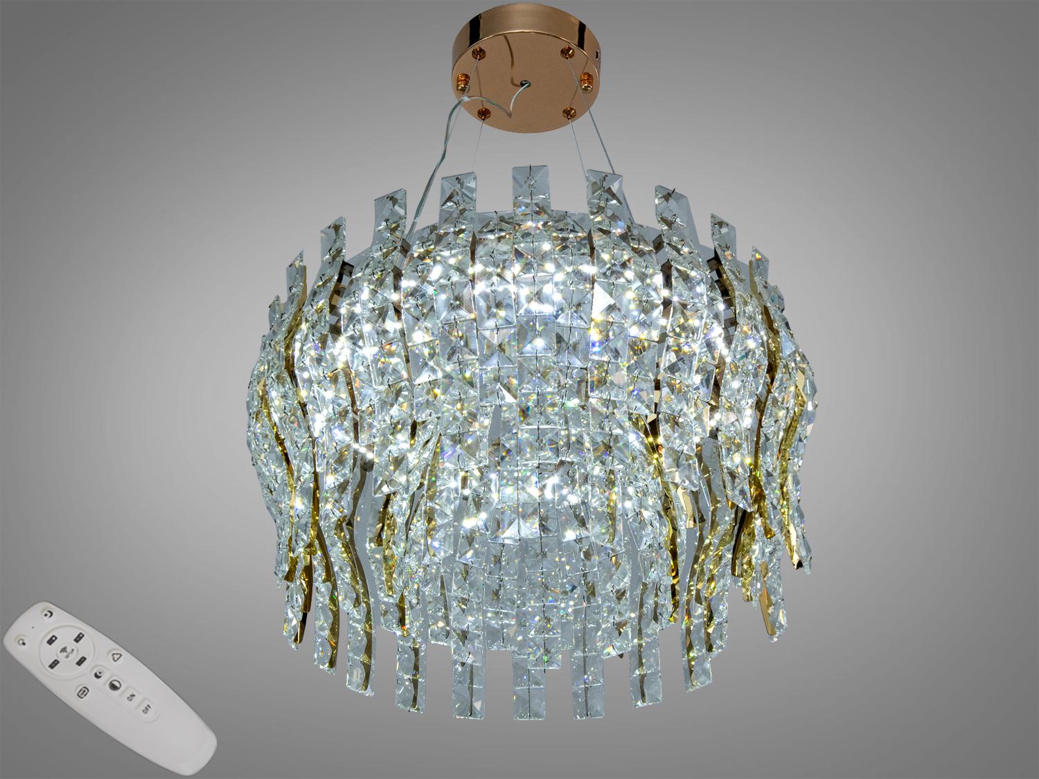 Люстра подвесная Diasha LED/пульт/55Вт Золотой (3038/500SGD)