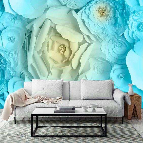 Фотообои 3D флизелиновые цветочные для спальни/зала/кухни Чудесные цветы