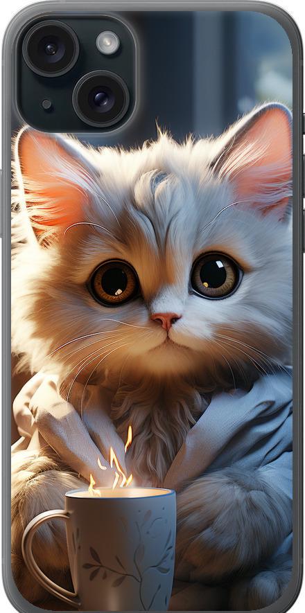 Чехол на iPhone 15 Plus White cat (5646u-3097-42517)