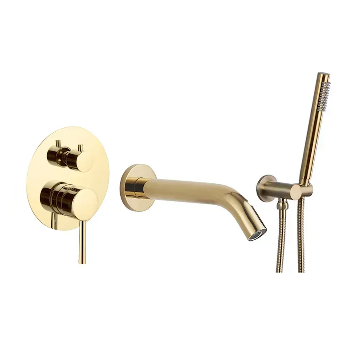 Смеситель для ванны VBI Milano скрытого монтажа Золотой (VBI-050107GL) Смеситель для ванны VBI Milano скрытого монтажа Золотой (VBI-050107GL)