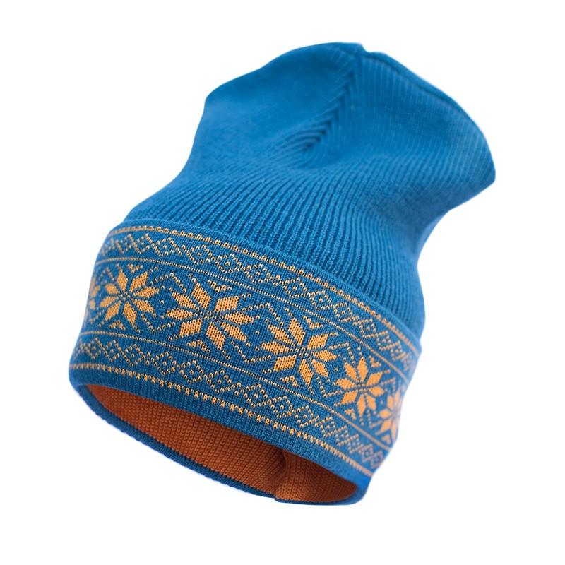 Шапка София 412-9 из шерсти мериноса 50-54 см Бирюзовый