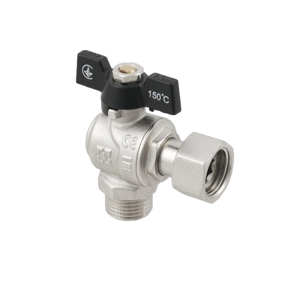 Кран угловой с накидной гайкой Raftec PN40 ВЗ DRBM1 1/2" (SW-83692)