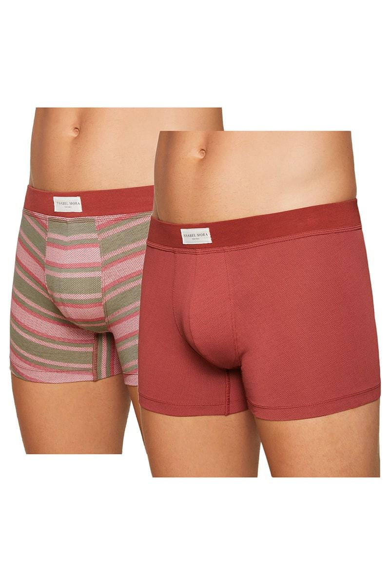 Трусы боксеры Ysabel Mora р. 52/XL Бежевый/Терракотовый (68795)