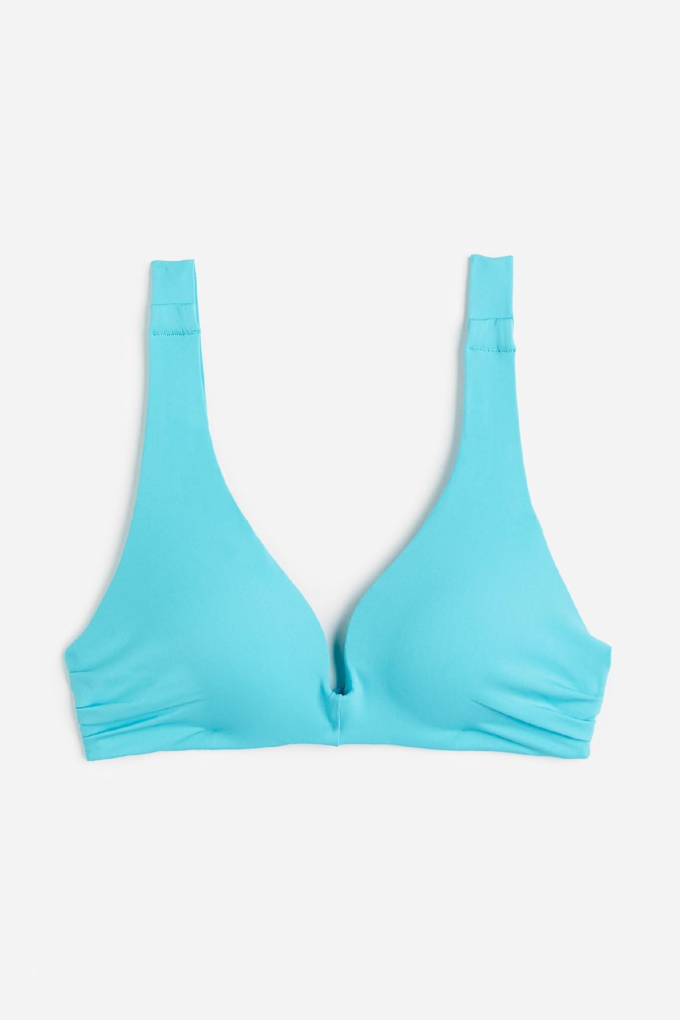 Купальный топ H&M 1114608 34 Ярко-голубой