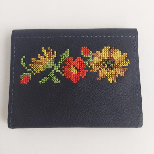 Кошелек раскладной Вышивка Черный (25562) Кошелек раскладной Вышивка Черный (25562)