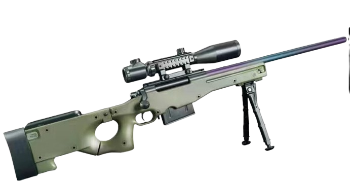 Игрушечная снайперская винтовка AWM с оптическим прицелом и складным прикладом (0000337)
