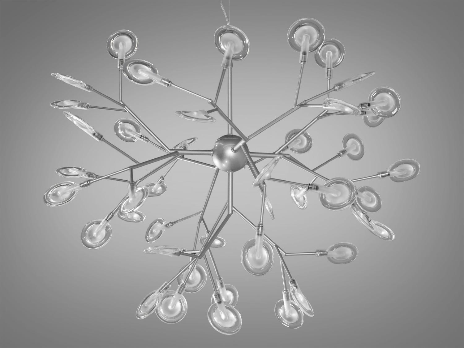 Люстра подвесная Светлячок 45 ламп Хром сатин (887-45C SL) - фото 2