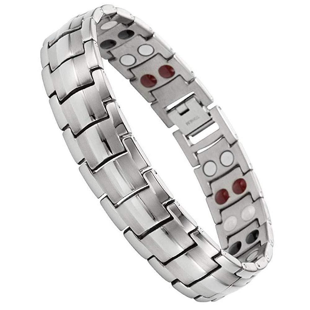 Браслет магнитный силовой Здоровье с магнитной терапией от давления Серебряный Браслет магнитный силовой Здоровье с магнитной терапией от давления Серебряный