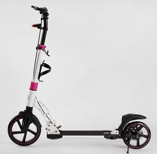 Самокат двухколесный Best Scooter D-230 Disc Бело-розовый