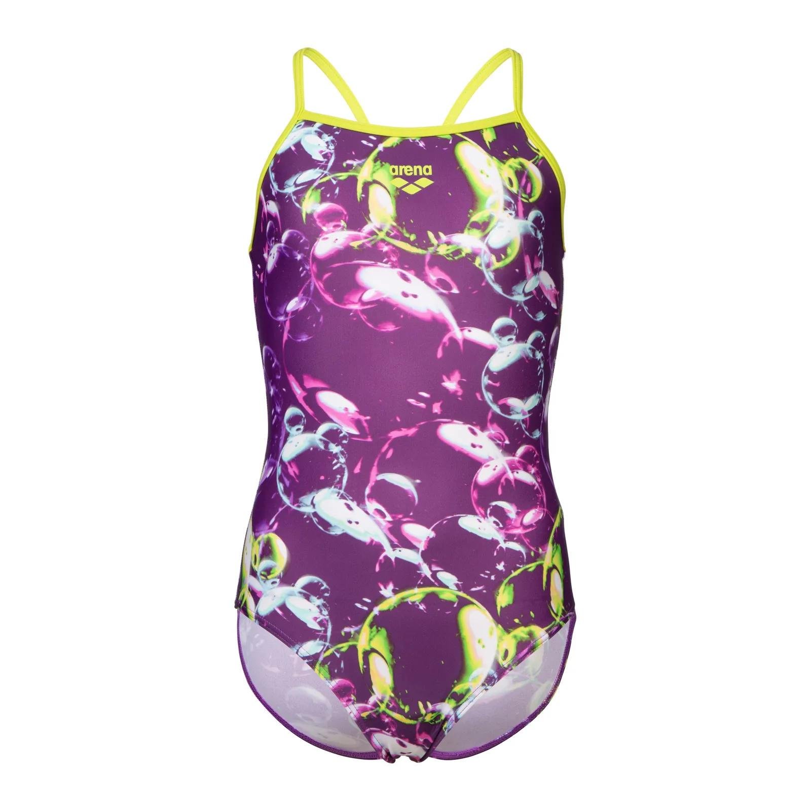 Купальник закритий для дівчат Arena SOAP BUBBLES SWIMSUIT LIGHT DR 152 см Фіолетовий ( 008994-960 152 см)