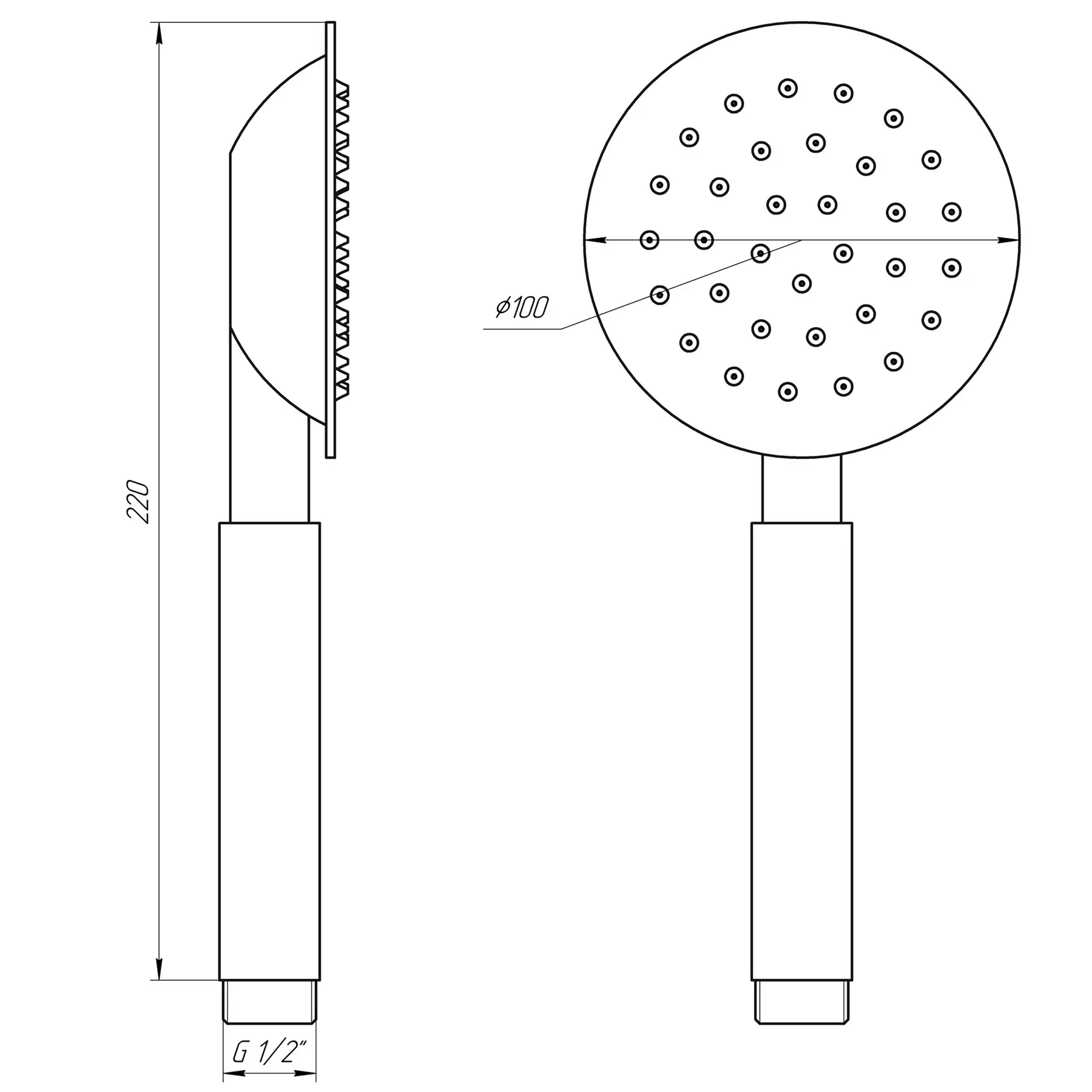 Лейка душевая Globus Lux SUS-001H (GSR-000016101) - фото 3