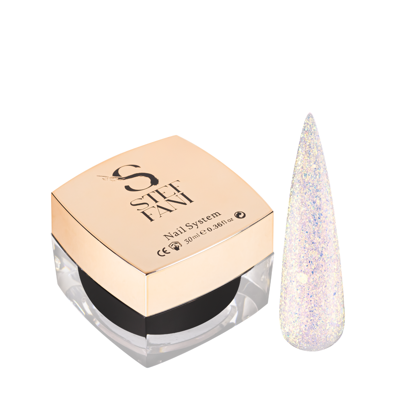 Гель для наращивания ногтей модельирующий Steffani Builder Gel Starry Sky 30 мл 02 Золотисто-розовый шиммер (23940682)