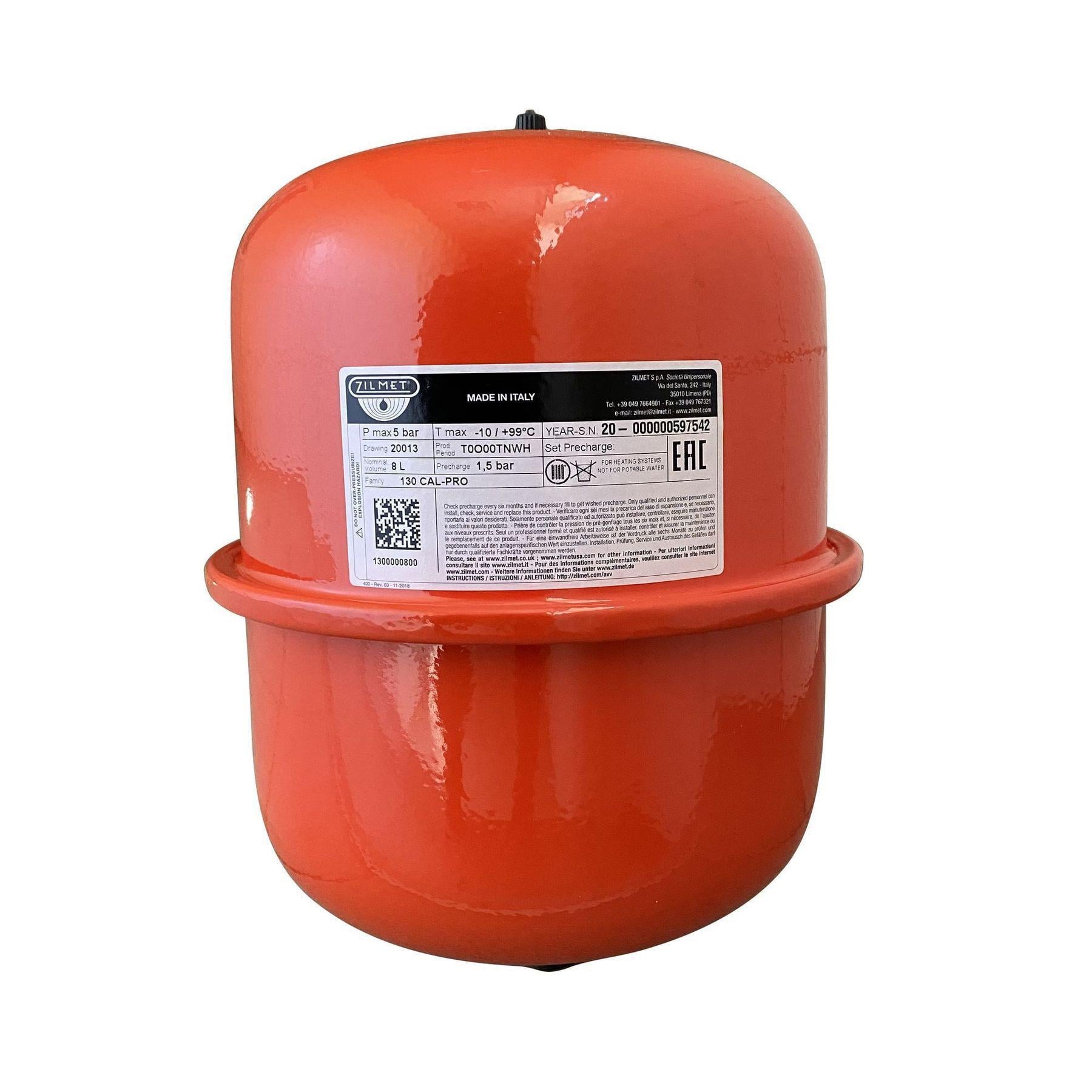 Бак Zilmet cal-pro для отопительных систем 8 л 5 bar 1300000800 (000001433) Бак Zilmet cal-pro для отопительных систем 8 л 5 bar 1300000800 (000001433)