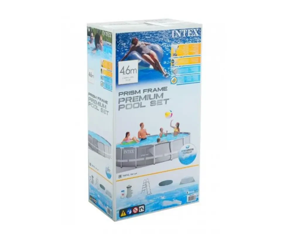 ᐉ Бассейн каркасный Intex семейный ПВХ с лестницей и насосом-фильтром ...