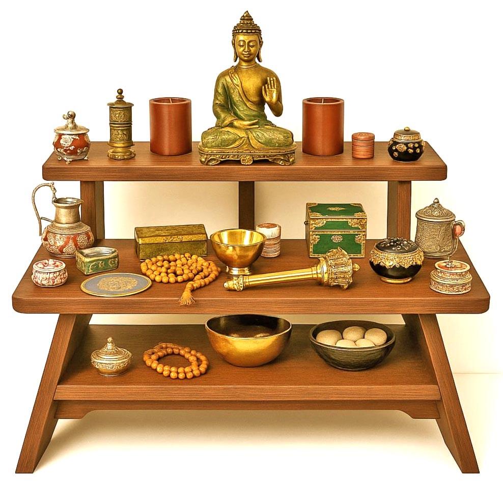 Вівтар для медитації з дерева Дорено Охра (ЛАТ-014704)