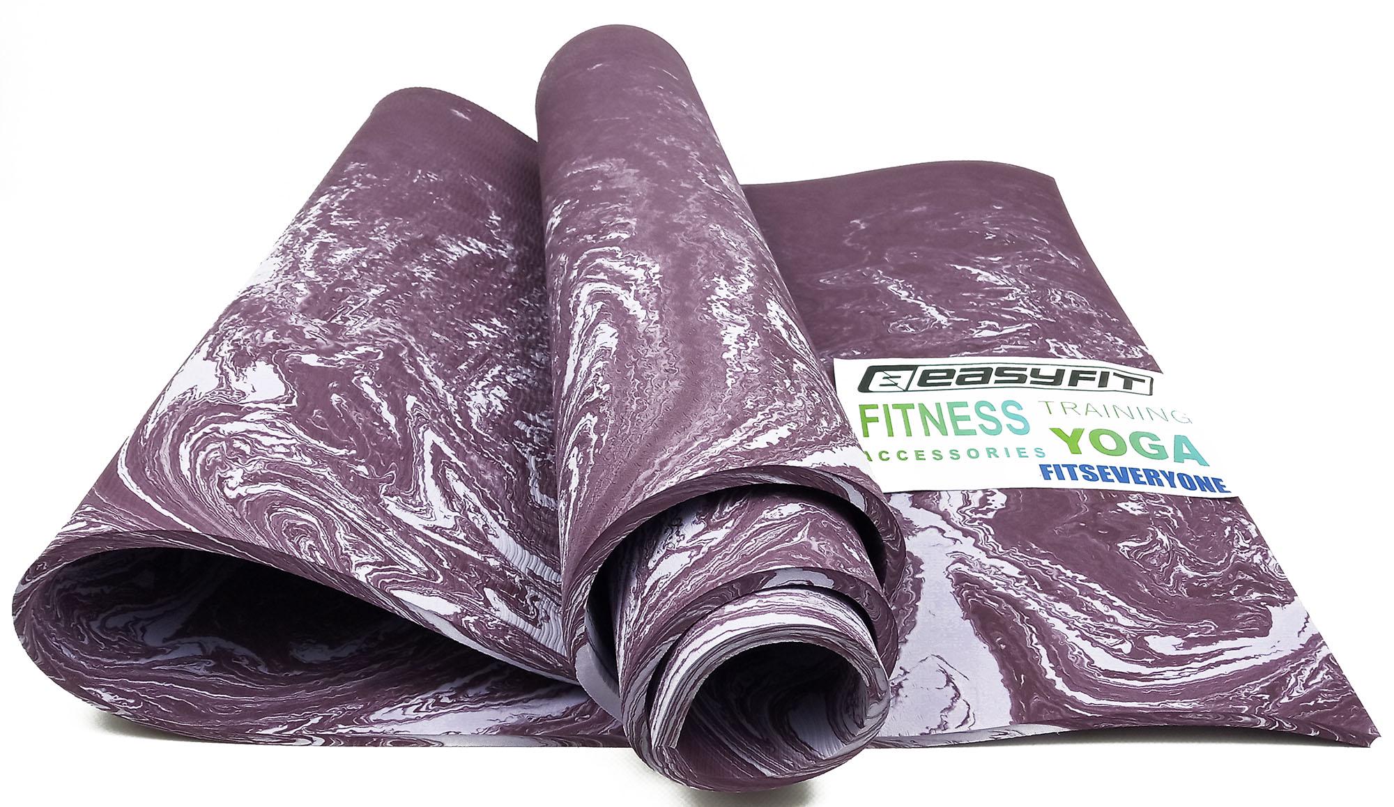 Килимок для йоги EasyFit PER Premium Mat 183х61 см Фіолетовий (EF-PER8Pu) - фото 2