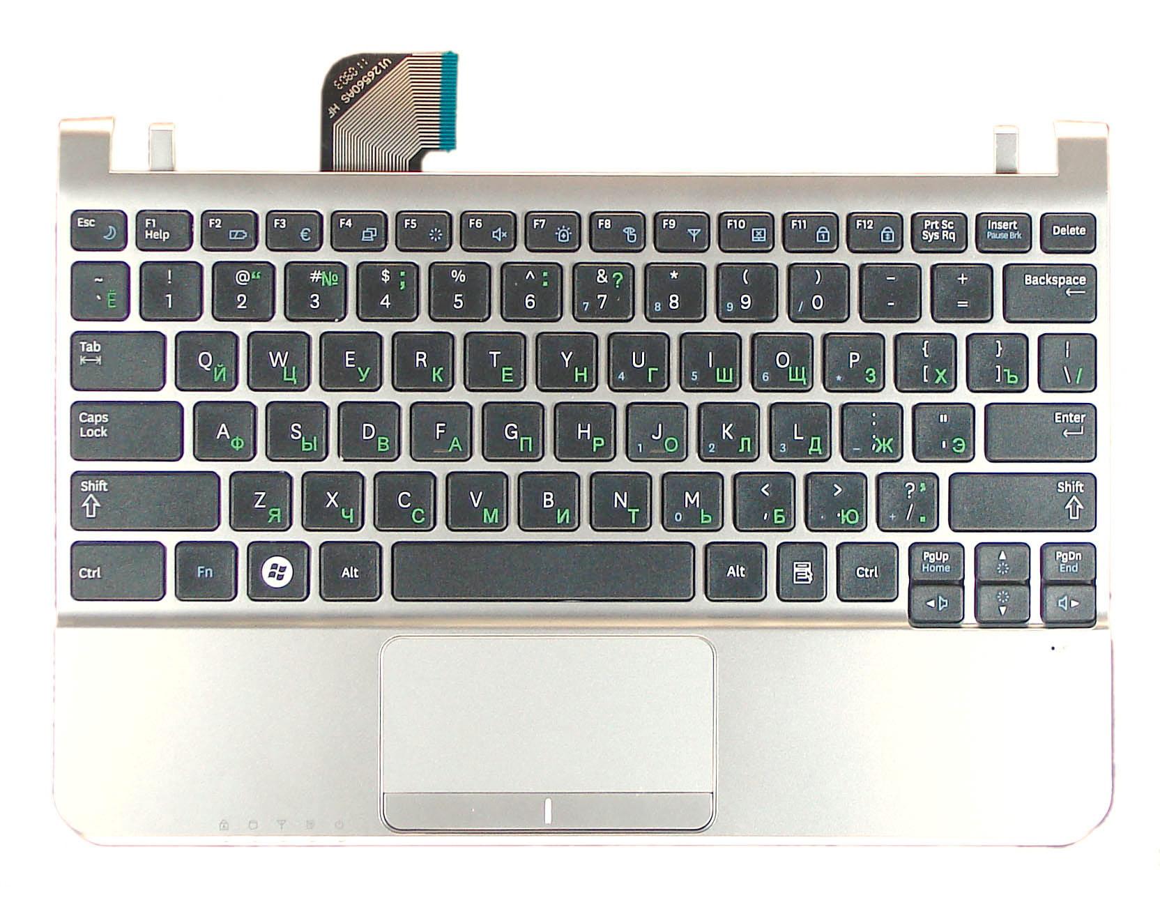 Клавиатура для ноутбука Samsung NC110 TopCase Black Silver