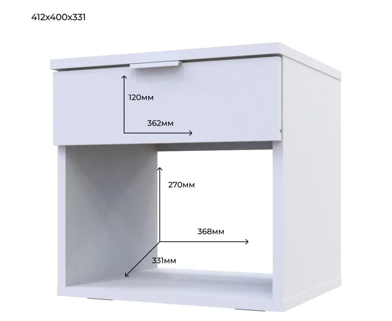 Тумба приліжкова Doros GN1 40х33х41 см Білий (DRS-011450) - фото 3