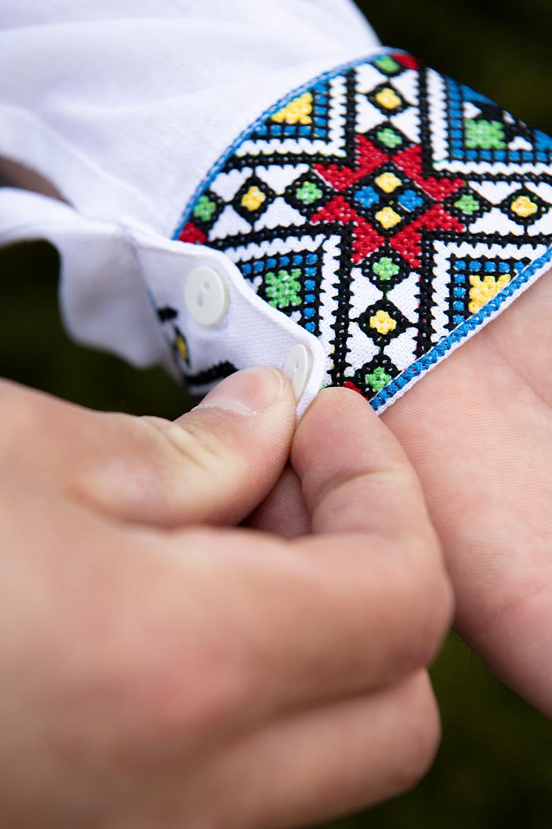 Вышиванка мужская из льна с длинным рукавом 2XL Белый (2131785210) - фото 2 Вышиванка мужская из льна с длинным рукавом 2XL Белый (2131785210) - фото 2