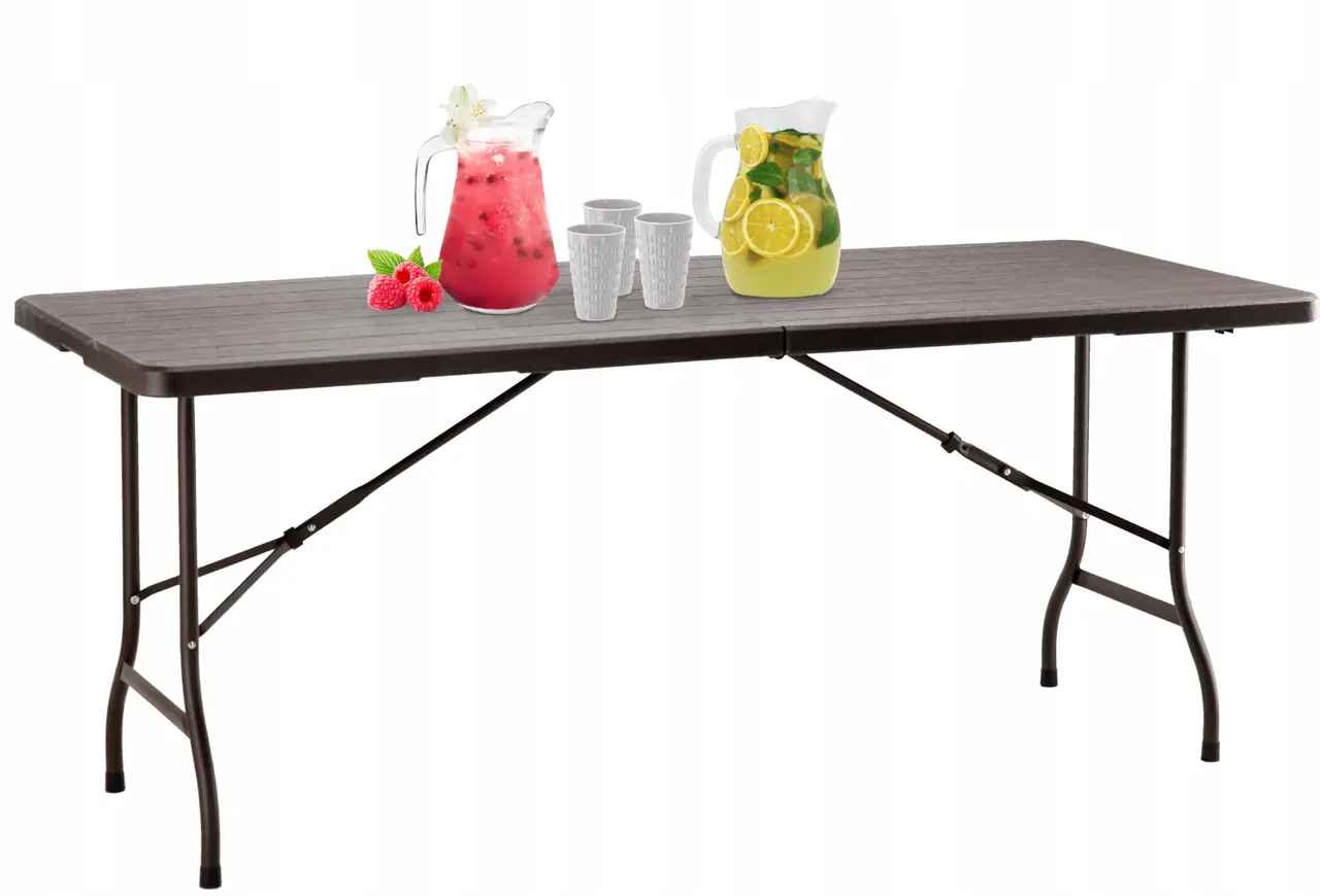 Стол туристический складной GardenLine ZUM0988 180x75x72 см Коричневый (100785) - фото 4 Стол туристический складной GardenLine ZUM0988 180x75x72 см Коричневый (100785) - фото 4