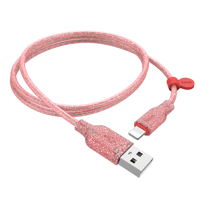 Кабель Hoco Lightning Star Galaxy Silicone U73 1,2 м 2.4A Pink