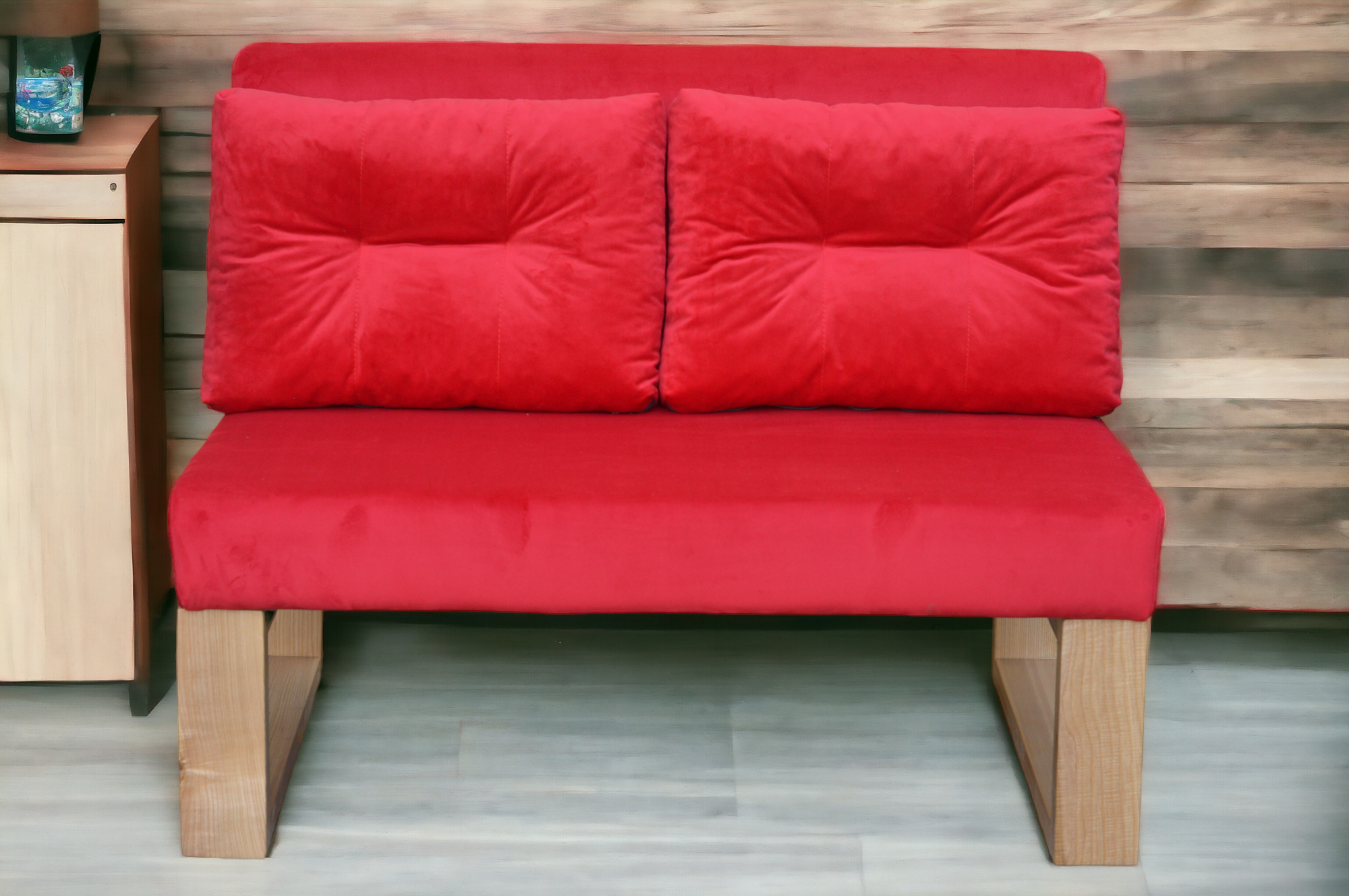 Диван Woodyloftstyle WLS D23 Лофт 1100x690x850 мм Червоний (D-23/М-110/2/J/3/07) - фото 2 Диван Woodyloftstyle WLS D23 Лофт 1100x690x850 мм Червоний (D-23/М-110/2/J/3/07) - фото 2