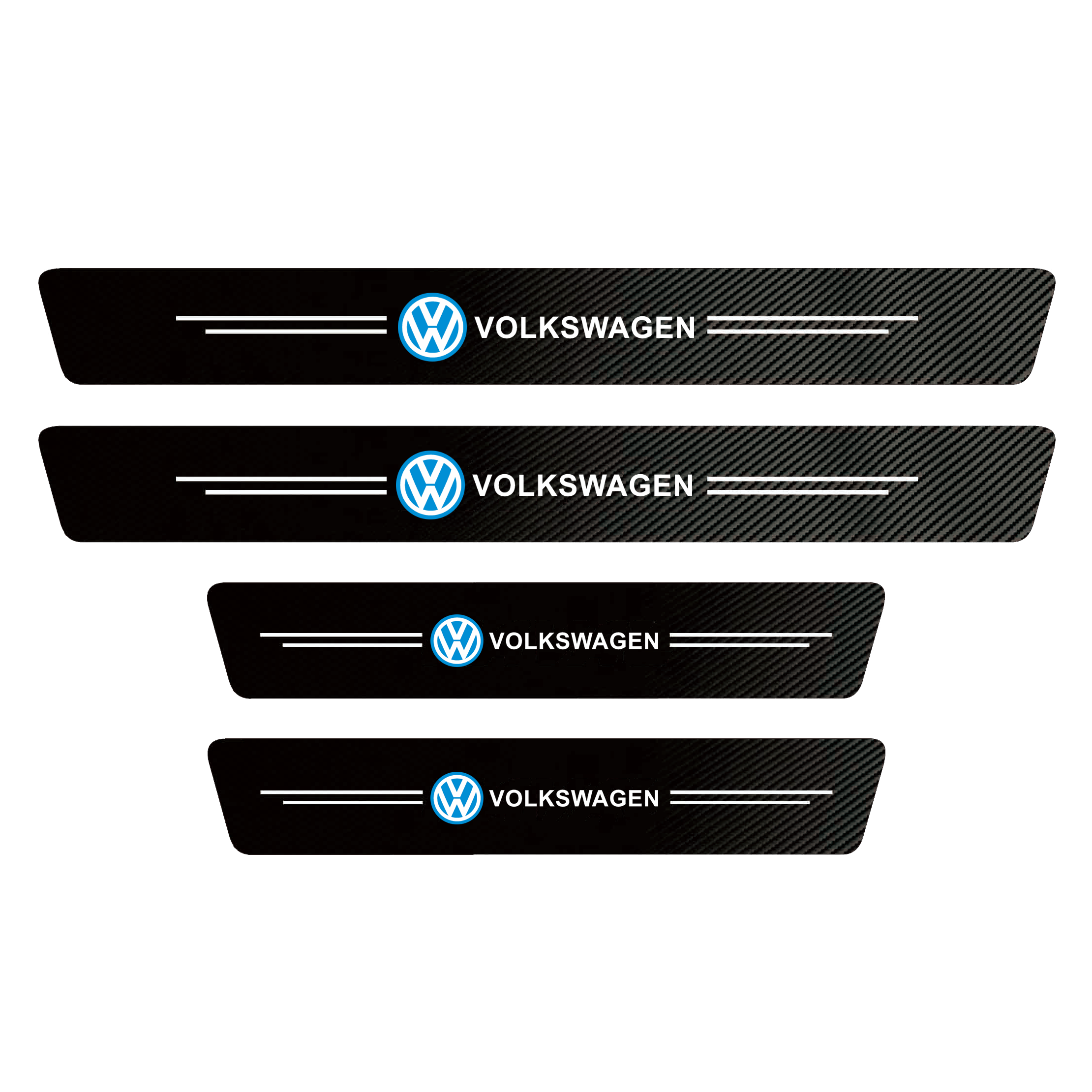 Наклейки на пороги Volkswagen Carbon универсальные (8982160)