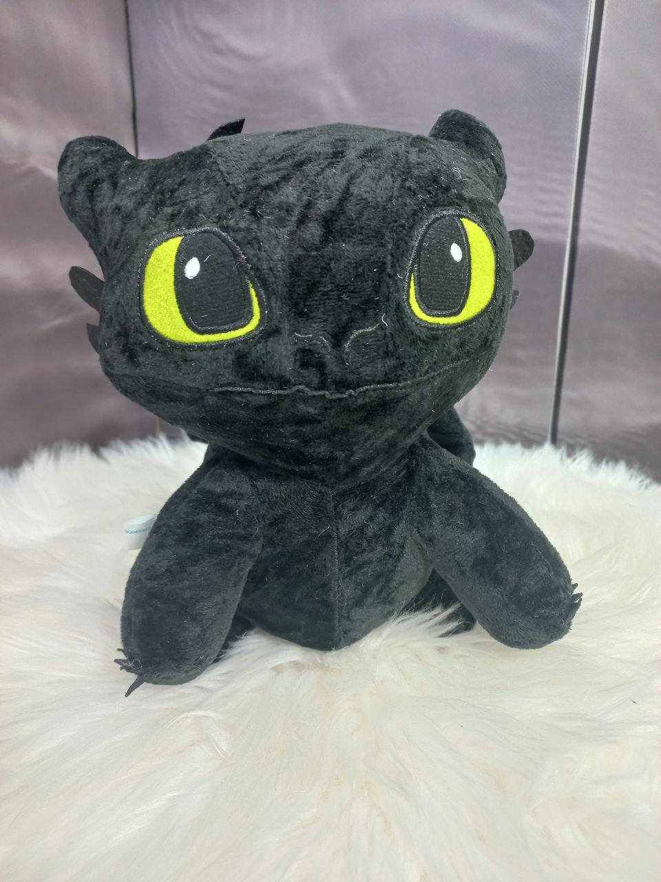 Мягкая игрушка дракон Беззубик ночная фурия Как приручить дракона 25 см Черный (9081/25) - фото 2