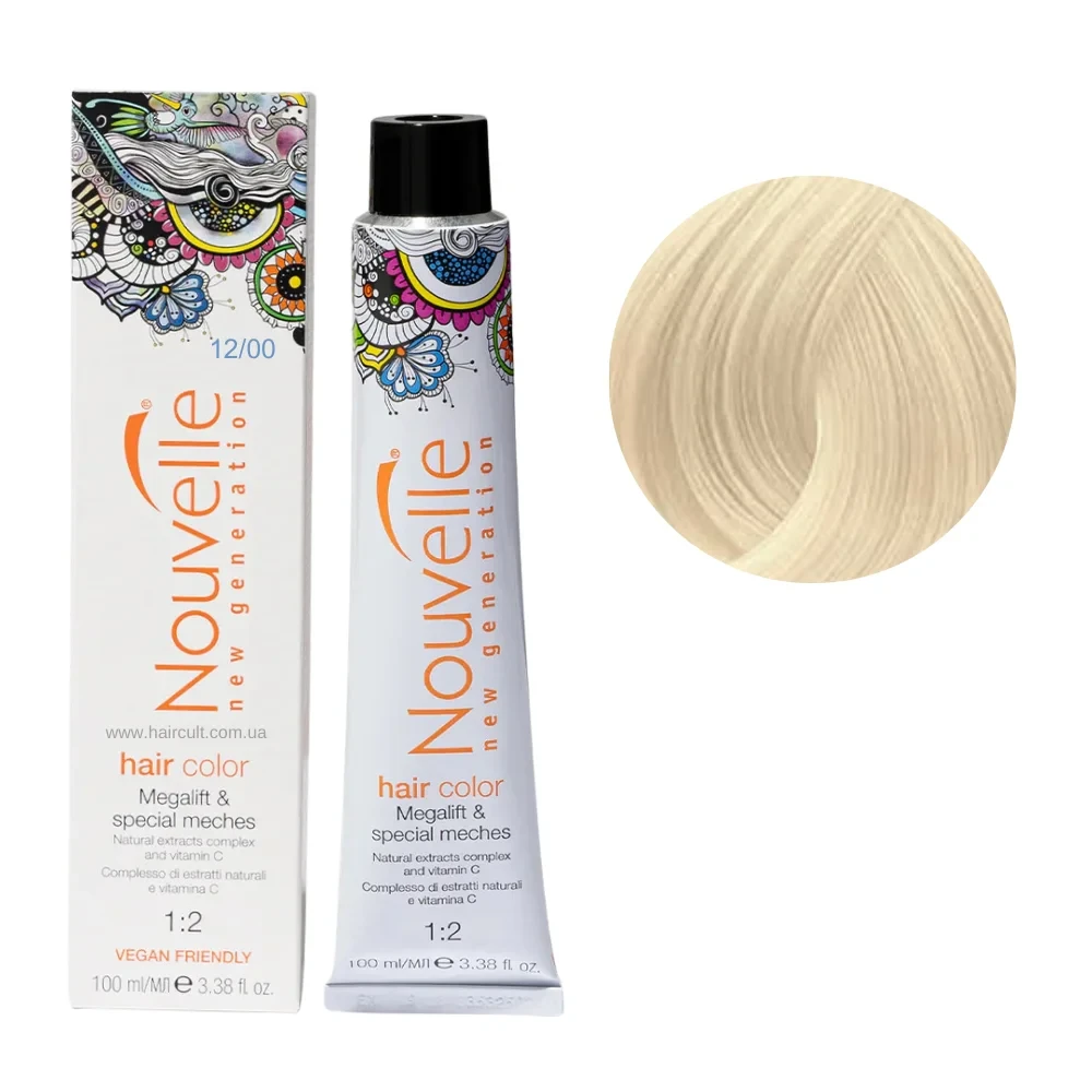 Краска для волос Nouvelle Hair Color 12/00 Ультра светлый блондин плюс 100 мл