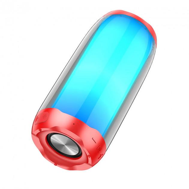 Колонка Hoco Pulsating colorful luminous HC8 BT5.0 TWS 360 Sound bluetooth с подсветкой Red - фото 2