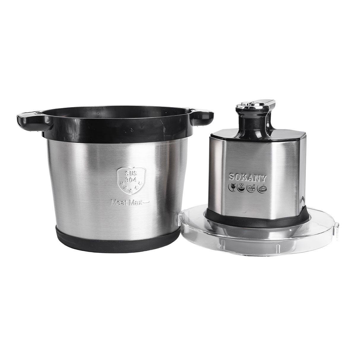 Подрібнювач Sokany SK-06033 6 лез м'ясорубка з чашею на 4,5 л 800 Вт (5855)