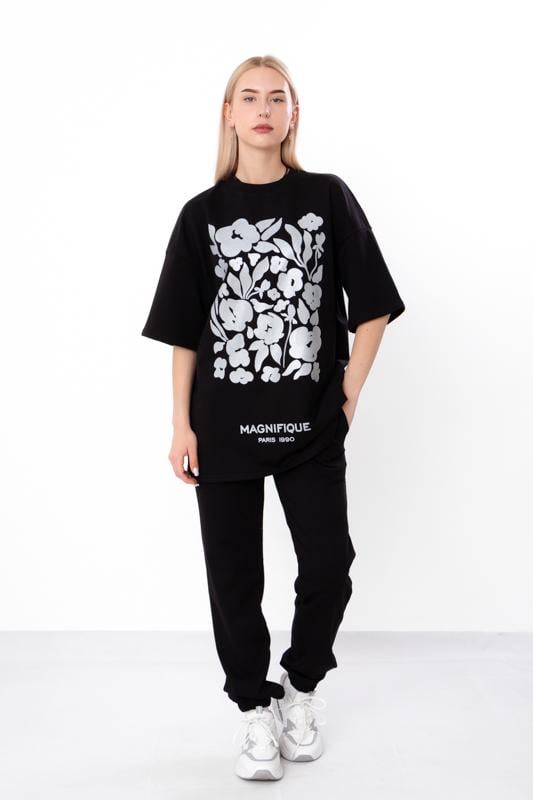 Комплект жіночий Носи Своє футболка з штанами р. 48 Чорний (8399-057-33-1)