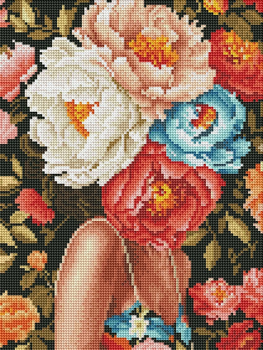 Алмазная мозаика Brushme Загадка пиона 30x40 см (RDBS7029)
