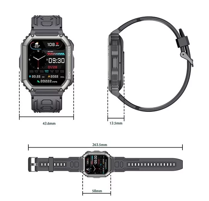 Смарт-часы наручные мужские Lige BW0417 GPS-трекинг Черный - фото 3 Смарт-часы наручные мужские Lige BW0417 GPS-трекинг Черный - фото 3