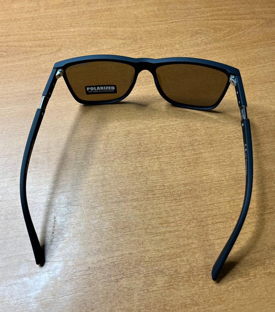 Сонцезахисні окуляри чоловічі Polaroid UV400 поляризаційні антиблікові квадратні Чорний/Ice Blue (a3fa4842) - фото 7