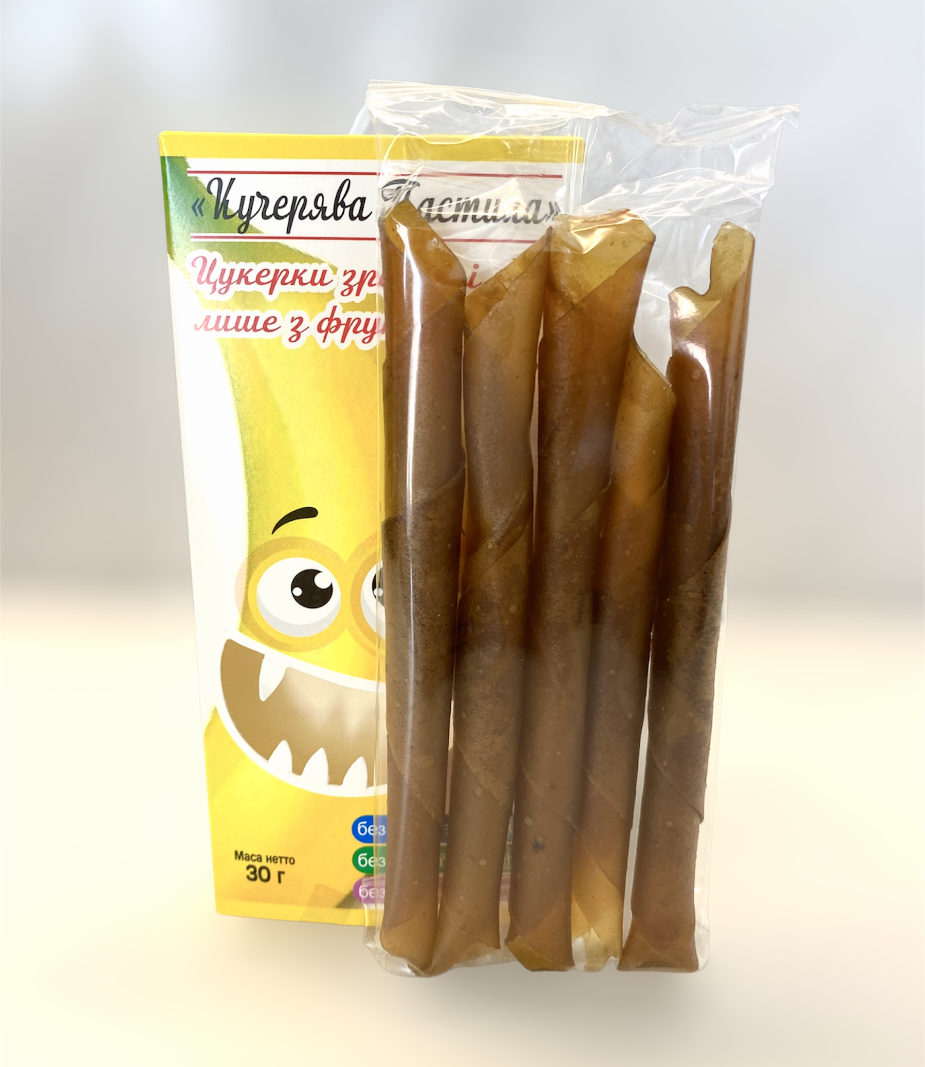 Натуральні цукерки Кучерява Пастила з бананом 30 г - фото 2 Натуральні цукерки Кучерява Пастила з бананом 30 г - фото 2