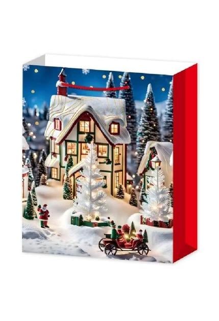 Пакет новогодний бумажный Winter evening 3D S 18х23х8 см (R96607-S)