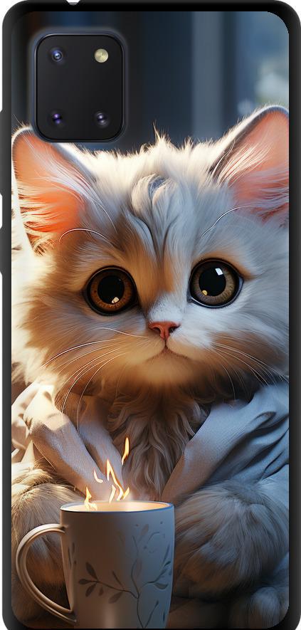 Чехол на Samsung Galaxy Note 10 Lite White cat (5646b-1872-42517)