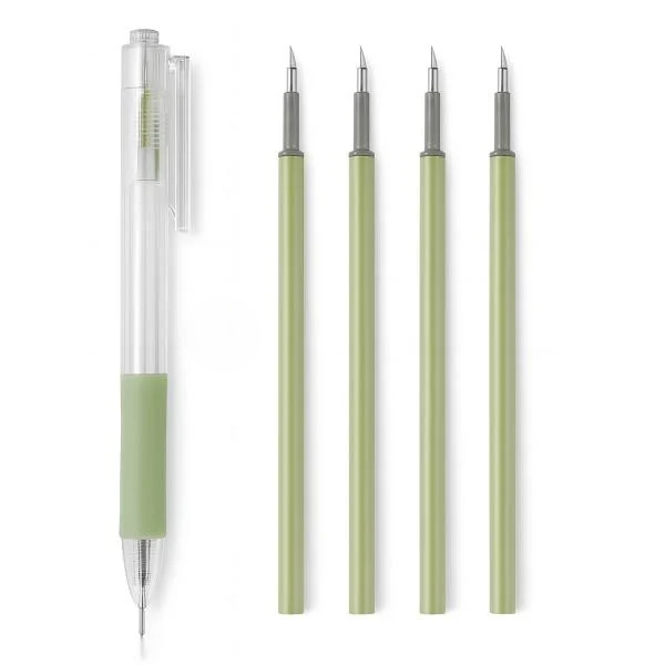 Макетный нож ручка для творчества и скрапбукинга 14 см Зеленый (31209239)