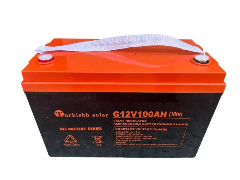 Акумулятор гелевий Turkishh Solar 12V 100 Ah 330x171x214 мм до 450 циклів розрядки (opt-105682) Акумулятор гелевий Turkishh Solar 12V 100 Ah 330x171x214 мм до 450 циклів розрядки (opt-105682)