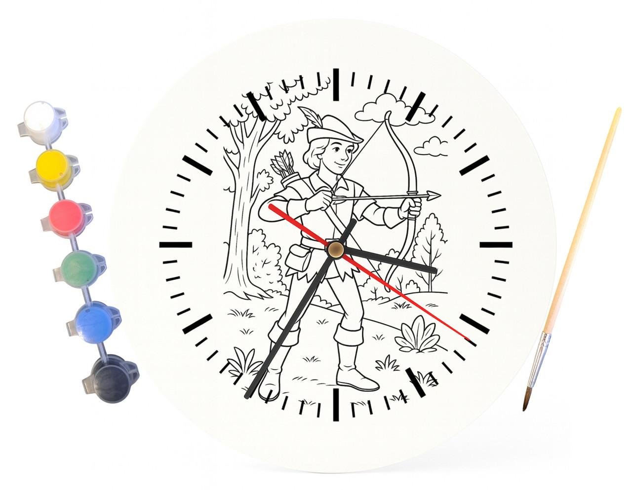 Детский набор для творчества часы-раскраска по мотивам Робин Гуд король разбойников Александр Дюма 30 см (Г0040) - фото 4 Детский набор для творчества часы-раскраска по мотивам Робин Гуд король разбойников Александр Дюма 30 см (Г0040) - фото 4