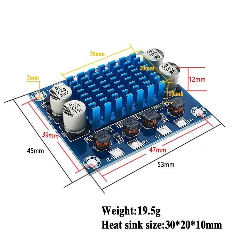 Усилитель звуковой аудио стерео TPA3110 2х30W XH-A232 DC 8-26V 3A - фото 6