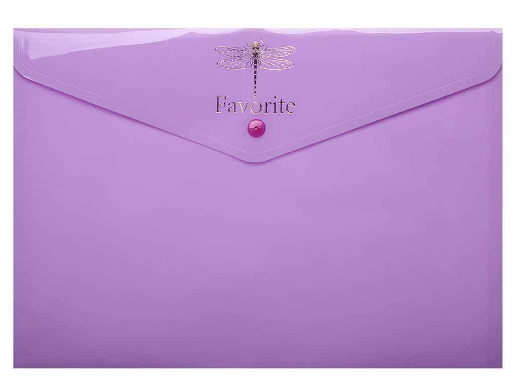 Папка-конверт Buromax на кнопке FAVOURITE PASTEL А4 Сиреневый (BM.3953-26)