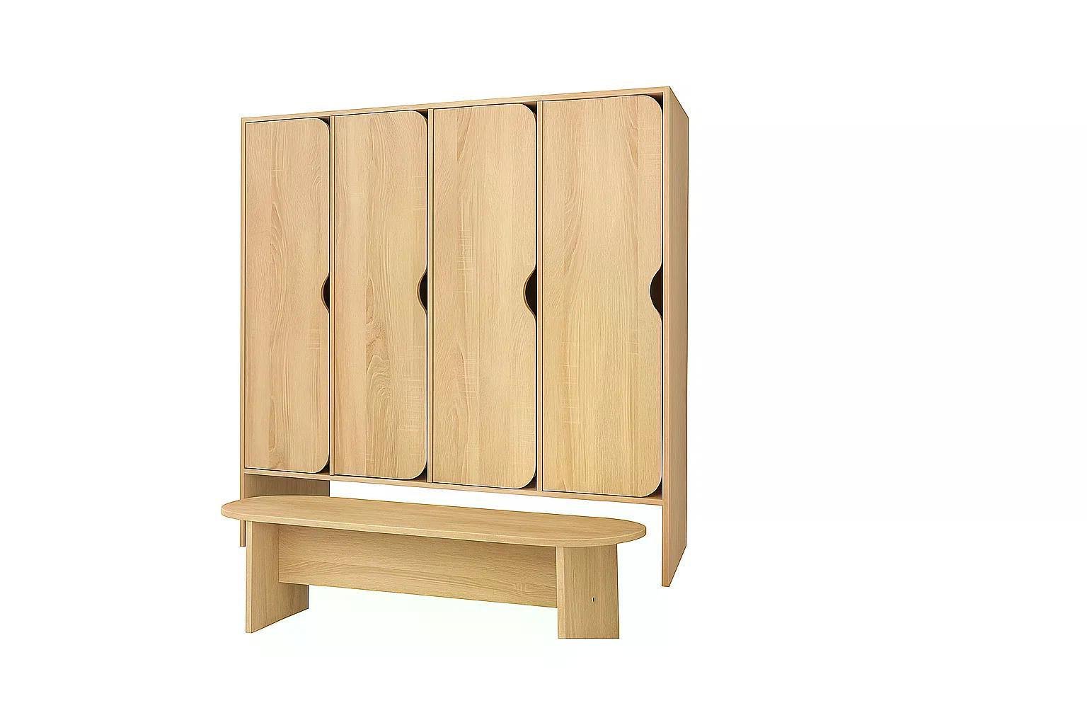 Шкаф со скамейкой для сада DS-77 Дуб сонома