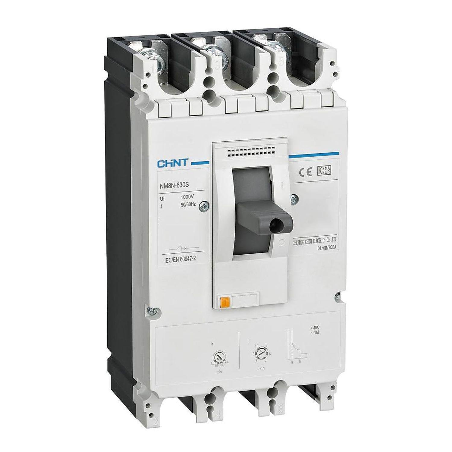 Автоматичний вимикач CHINT NM8N-630S TM 3Р 500А 50кА в литому корпусі (269252)